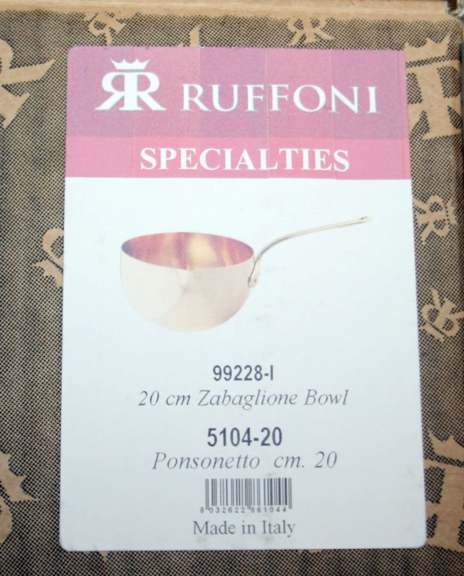 1 x RUFFONI Zabaglioni Pan (20cm) - Original Price £155.00 - Unused Boxed Stock - Image 3 of 6