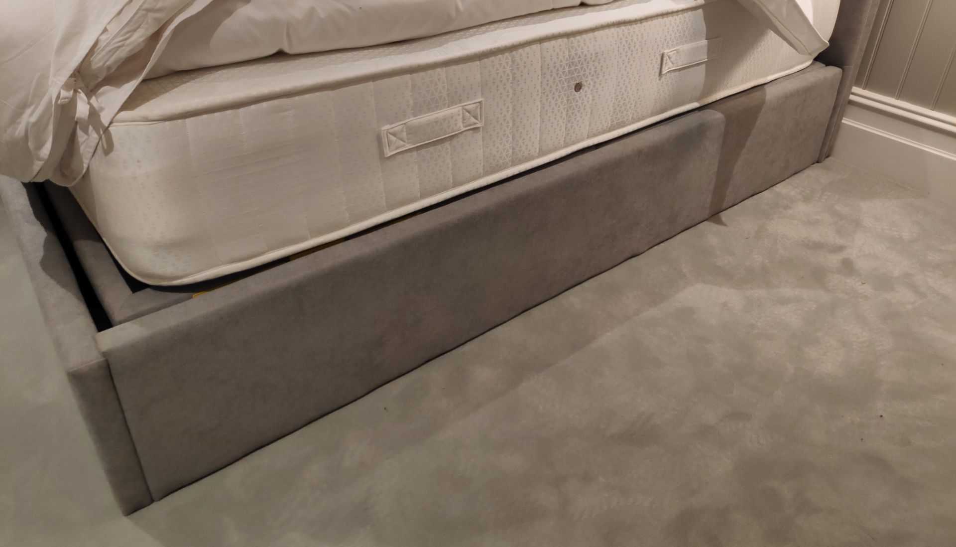 1 x Super King Bed including Buttoned And Pleated Headboard, Base and Sweet Dream Sleepzone Mattress - Image 11 of 14