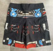 1 x Pair Of Men's Genuine Givenchy Shorts In Multi / Navy - Waist Size: UK32 / IT48
