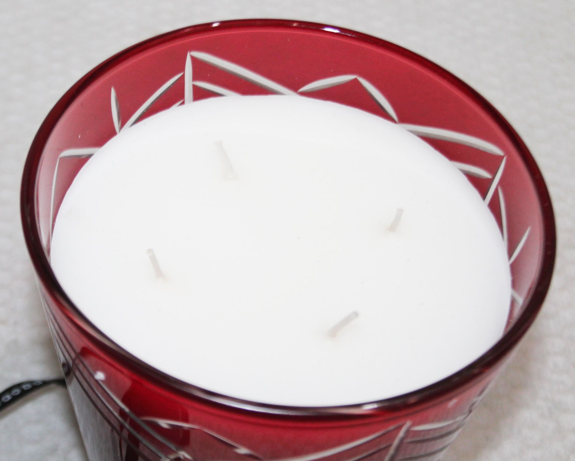 1 x BAOBAB COLLECTION High Society 'Louise' Luxury Candle In A Hand-Engraved Red Glass Jar - - Image 7 of 9