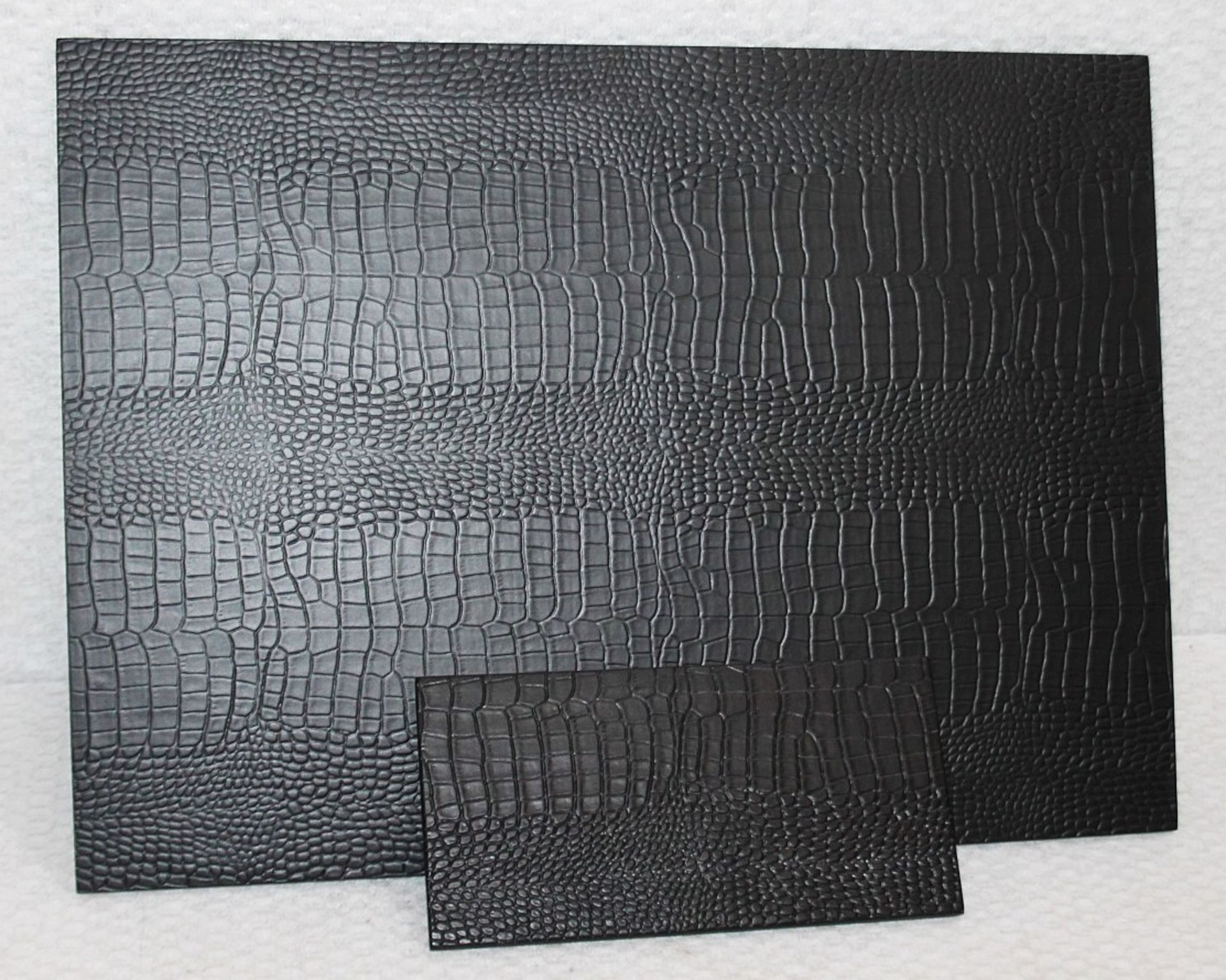 12-Piece POSH TRADING COMPANY 'Black Python' Luxury Rectangular Placemat Set - Original Price £609 - Image 3 of 5