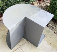 A Pair Of Sculptual Outdoor Metal Side Tables - From an Exclusive Hale Property - No VAT On The