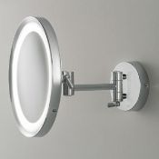 1 x Chelsom Bathroom Shaving/Beauty Magnifying Mirror - Fully Adjustable With Chrome Finish and
