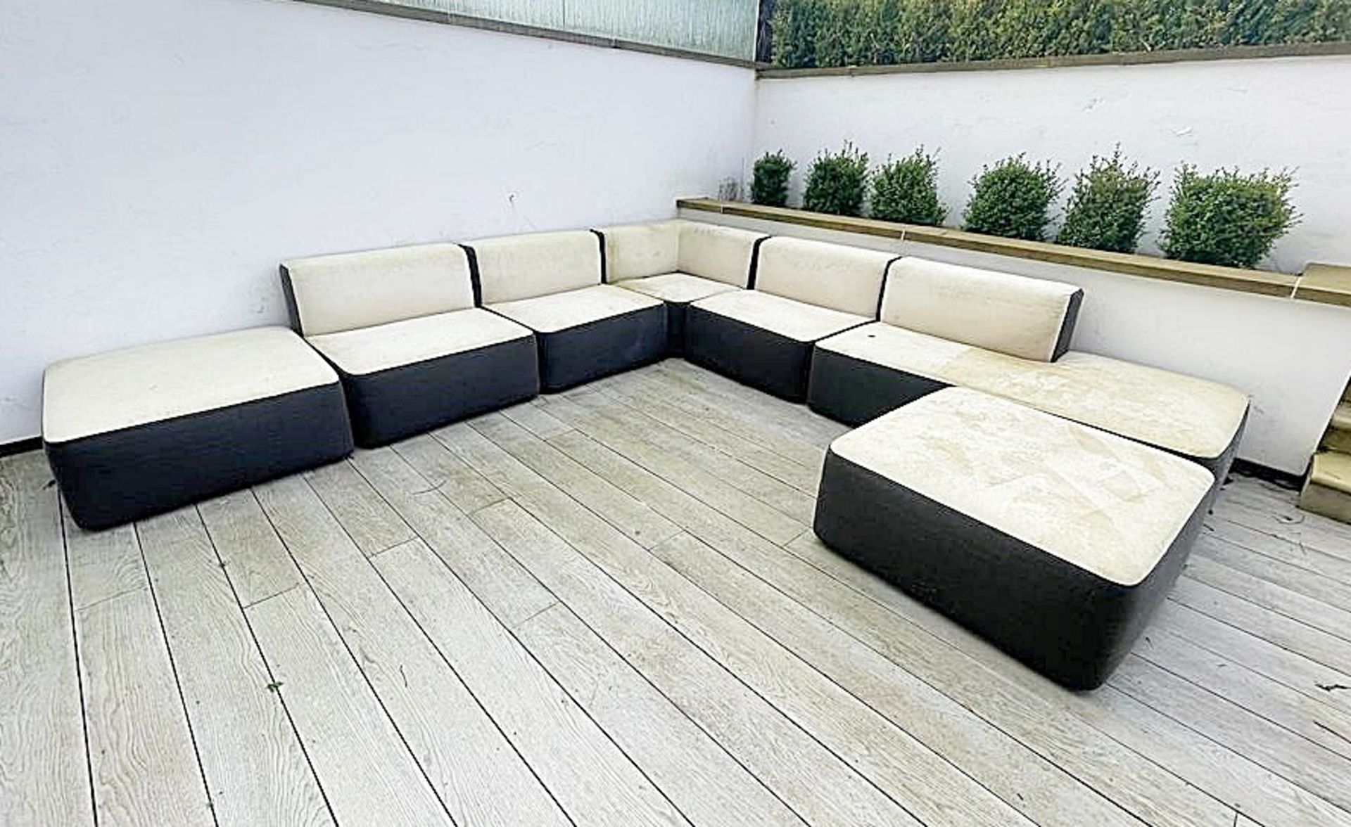 Large 7-Section VARASCHIN Modular Outdoor Corner Sofa Seating - Dimensions To Follow - From an