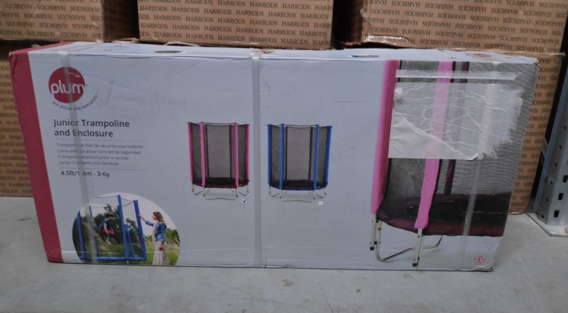 1 x Plum 1.4m Junior Trampoline and Enclosure in Pink - New/Boxed