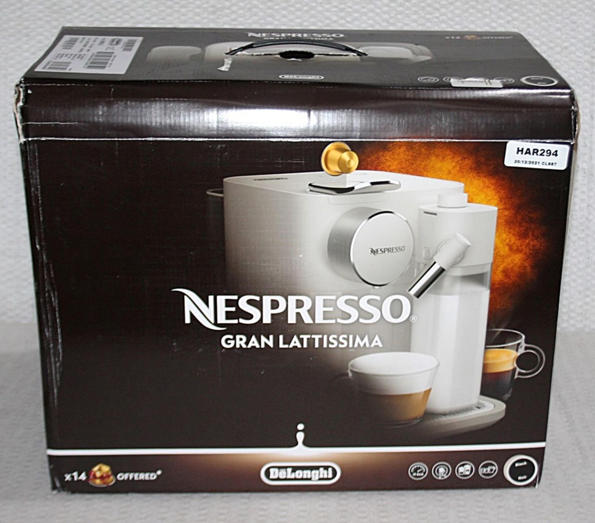 1 x De'Longhi NESPRESSO 'Gran Lattissima' Coffee Machine - Original Price £389.00 - Unused / Boxed - Image 2 of 12