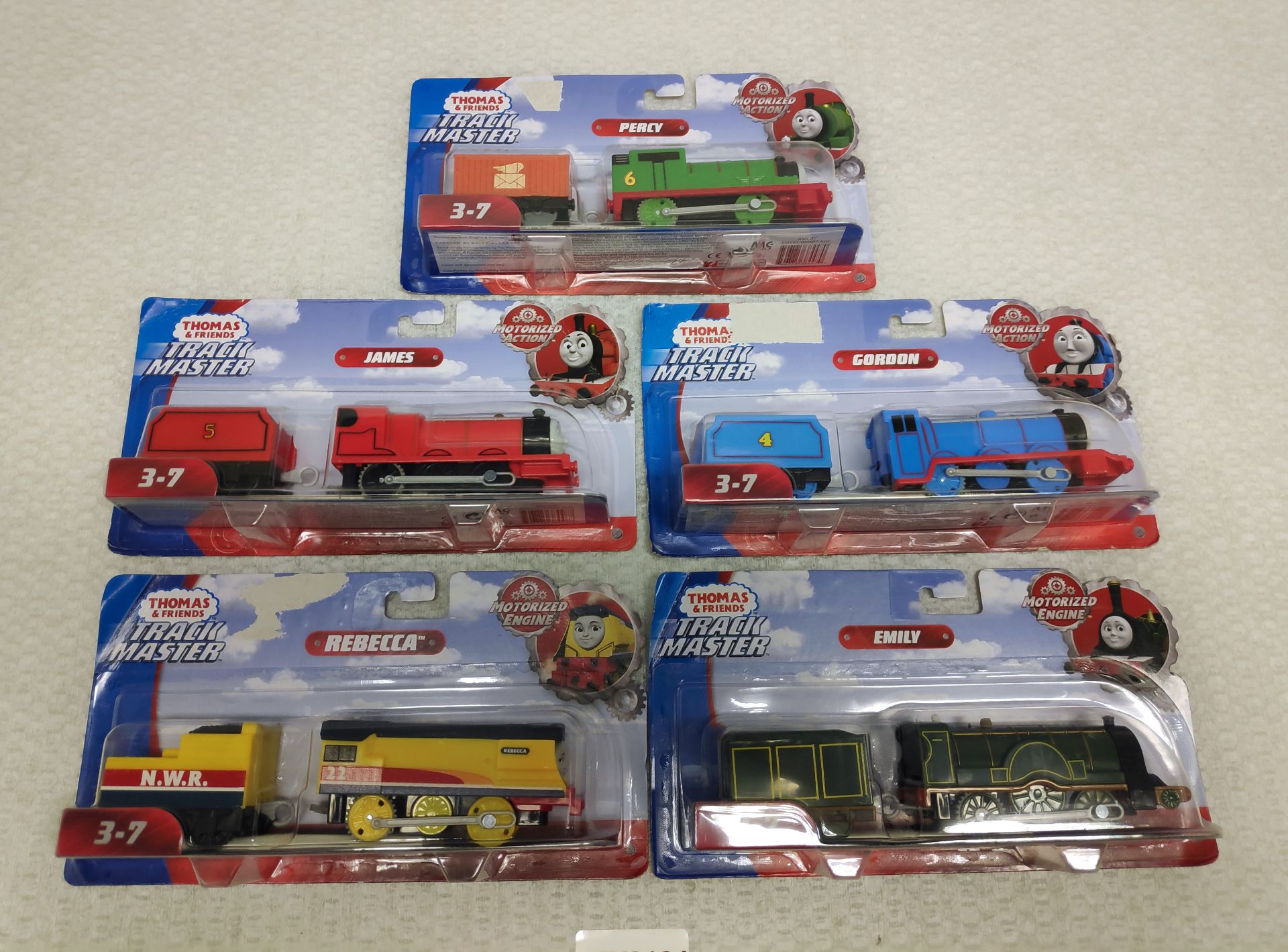 5 x Thomas & Friends Trackmaster Trains - Percy, Gordon, James, Emily and Rebecca - New/Boxed - HTYS - Image 2 of 8