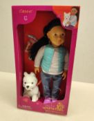 1 x Our Generation Cassie Doll With Samoyed Dog - New/Boxed