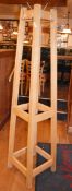 Freestanding Commercial Wooden Coat Stand - From a Popular Italian-American Diner