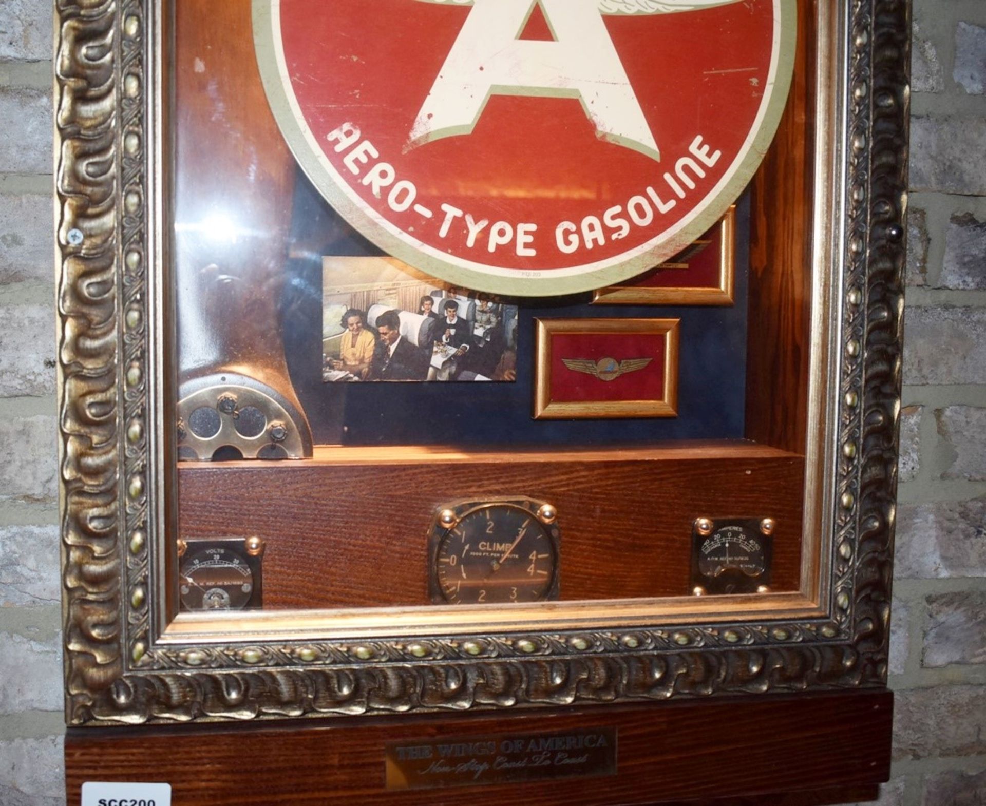 1 x Americana Wall Mounted Illuminated Display Case THE WINGS OF AMERICA American Themed Showcase - Image 2 of 8