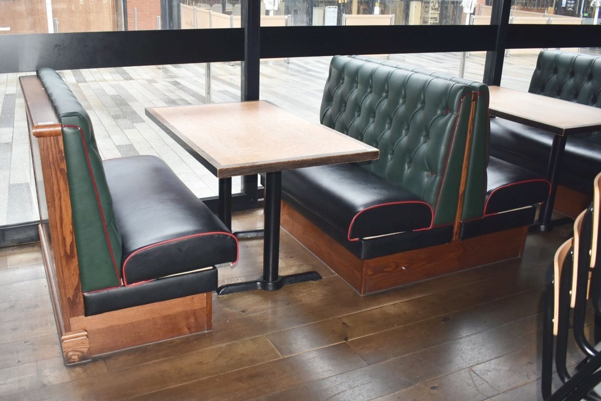 4 x Sections of Restaurant Double Booth Seating - Sits Up to 12 Persons - Green & Black Upholstery - Image 19 of 24