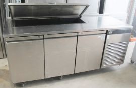 1 x Fosters EcoPro G2 3-Door Commercial Refrigerated Counter - Ref: GEN584 WH2 - CL802 UX