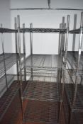 5 x Cold Room Wire Shelving Racks For Commercial Kitchens - From a Popular Italian-American Diner