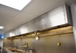 1 x Commercial Stainless Steel Kitchen Extractor Canopy With Ansul R-102 Fire Suppression System