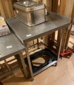 1 x Stainless Steel Prep Table With Small Splashback - Approx 700 X 700Mm - Ref: BGC023 - CL807 -