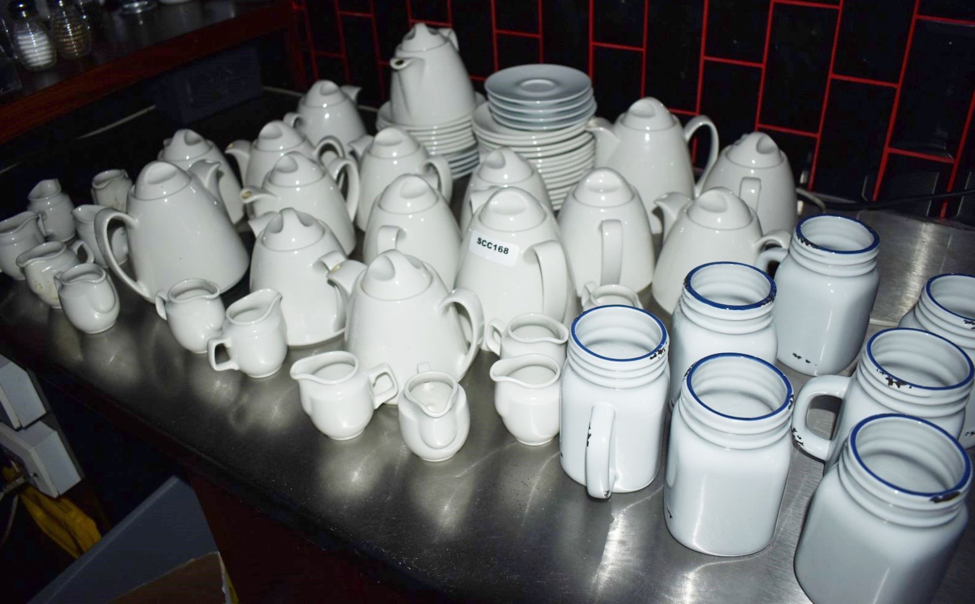 Assorted Collection Ceramic Coffee/Teaware to Include 80 Items - Teapots, Milk Jugs, Saucers & More - Image 7 of 10