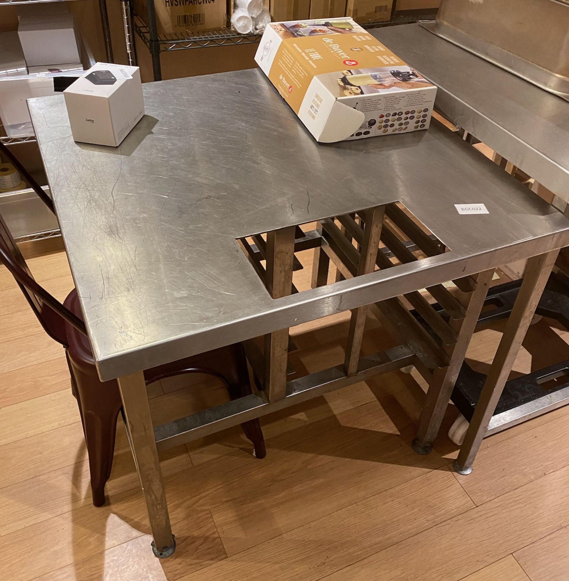 1 x Stainless Steel Prep Table - Approx 700 X 700 X 900Mm With Space Below For Trays - Ref: BGC022 -