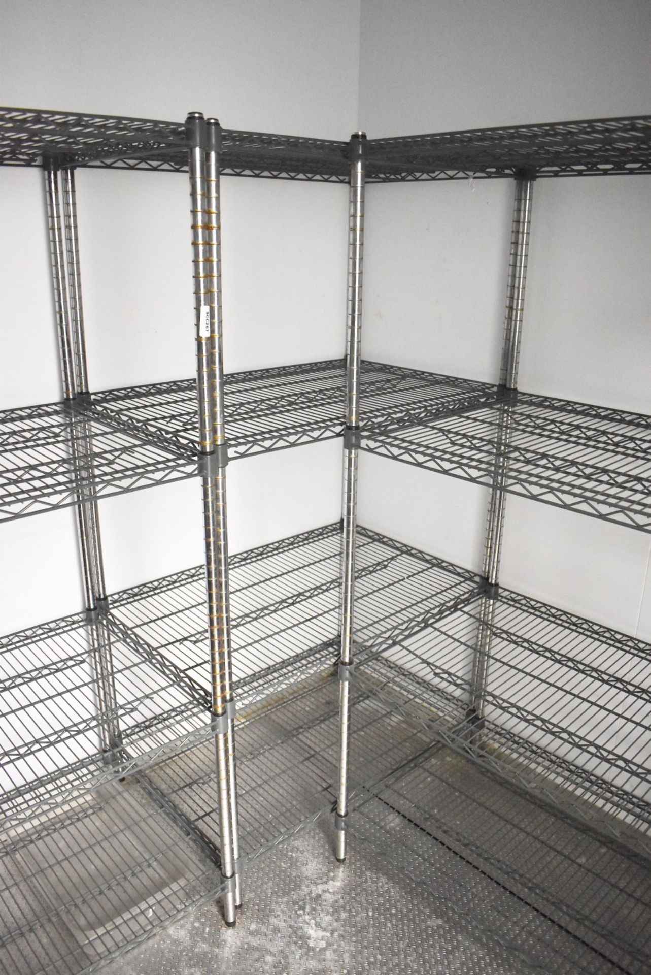 5 x Assorted Cold Room Wire Storage Shelf Units With Coated Shelves - H168 x W90-124 x D60 cms - Image 5 of 9