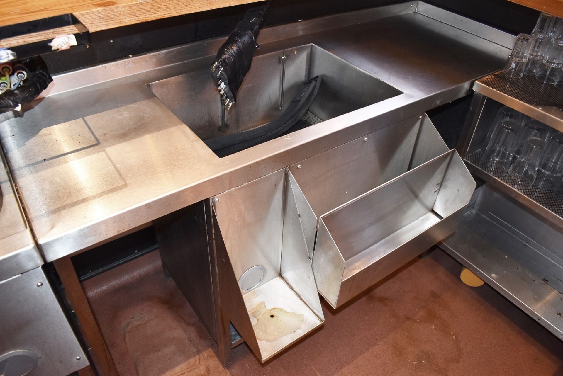 An Installation Of 4 x Commercial Stainless Steel Back-Bar Units - From an Italian-American Diner - Image 8 of 10