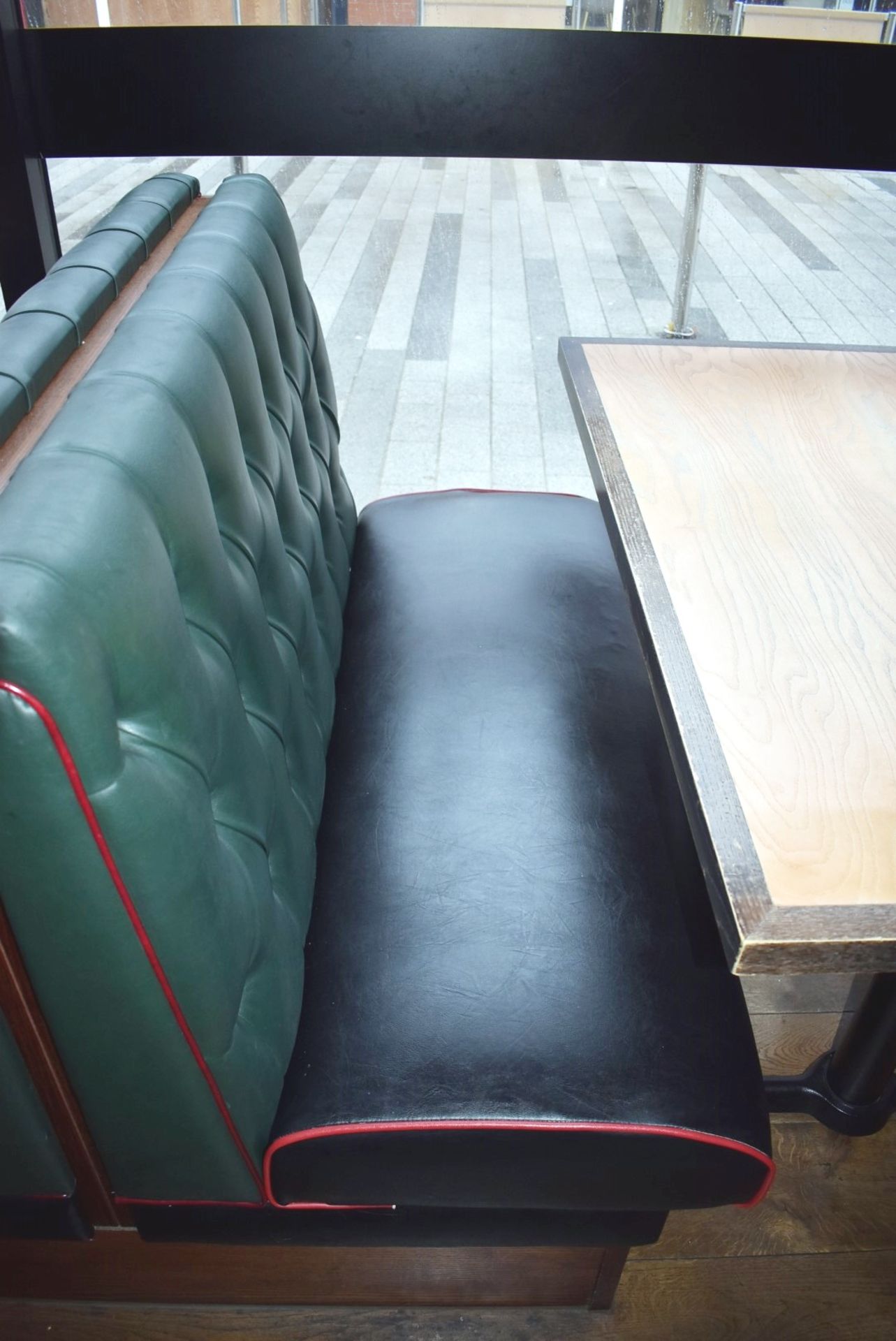 4 x Sections of Restaurant Double Booth Seating - Sits Up to 12 Persons - Green & Black Upholstery - Image 15 of 24