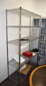 1 x Four Tier Wire Shelf Storage Unit For Commercial Kitchens - Size: H180 x W120 x D40 cms