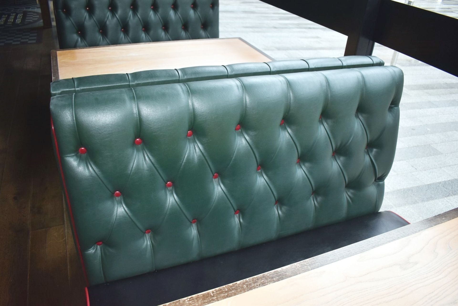 4 x Sections of Restaurant Double Booth Seating - Sits Up to 12 Persons - Green & Black Upholstery - Image 14 of 24