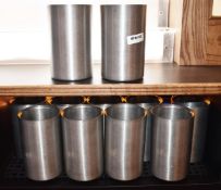 11 x Commercial Stainless Steel Wine Cooling Sleeves - Dimensions: ⌀12 x H19cm - From a Popular