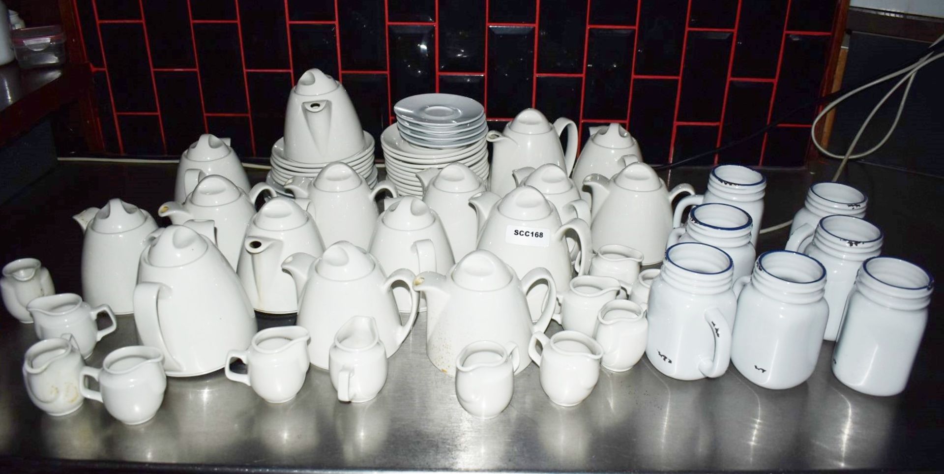 Assorted Collection Ceramic Coffee/Teaware to Include 80 Items - Teapots, Milk Jugs, Saucers & More