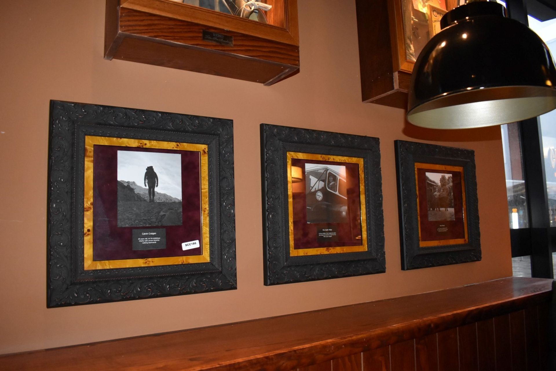 3 x Wall Pictures Depicting Historical American Adventurers in Ornate Frames - Size: 50 x 50 cms - Image 2 of 8