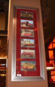 1 x Framed Wall Picture Featuring Images of American Motor Trucks