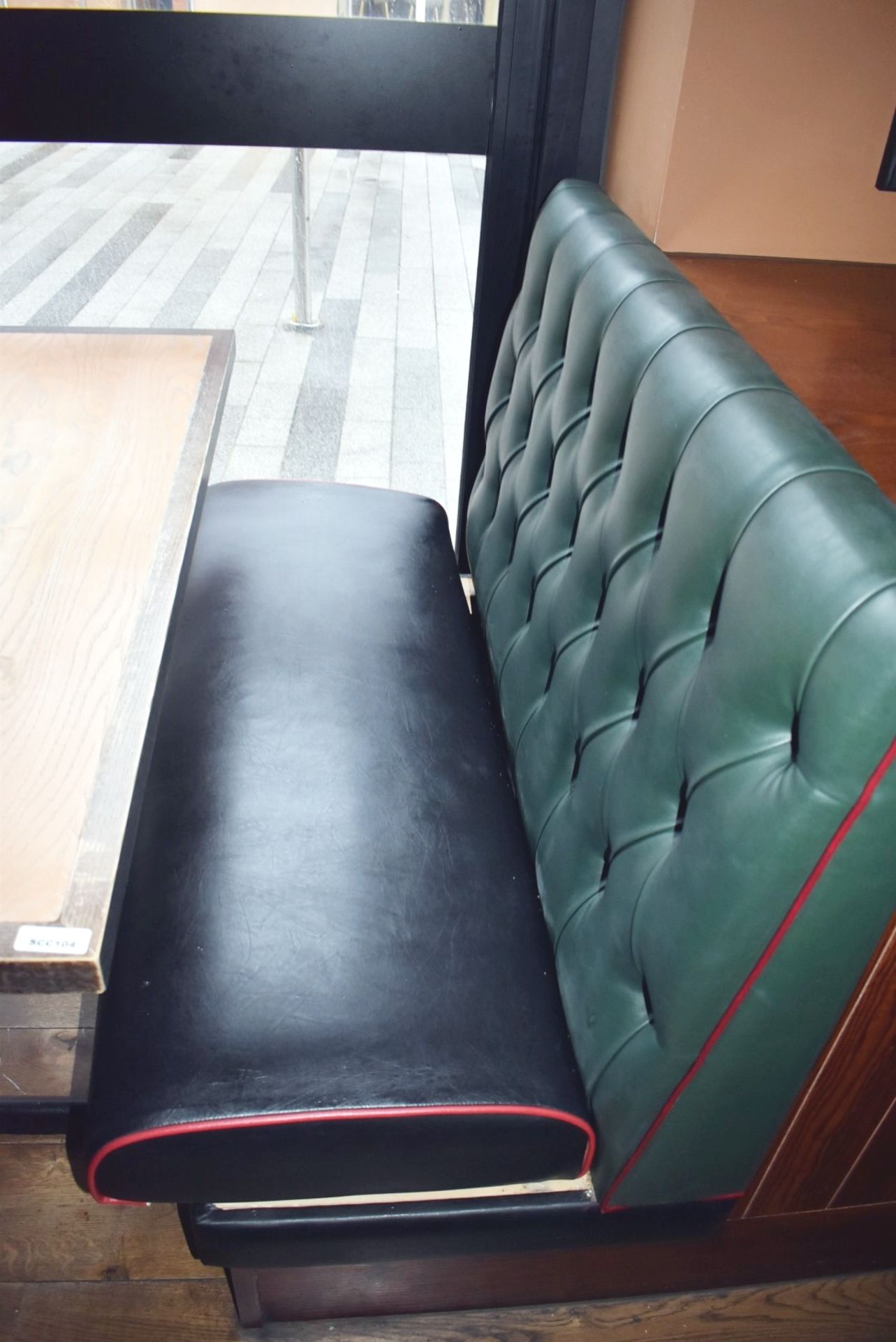 4 x Sections of Restaurant Double Booth Seating - Sits Up to 12 Persons - Green & Black Upholstery - Image 16 of 24