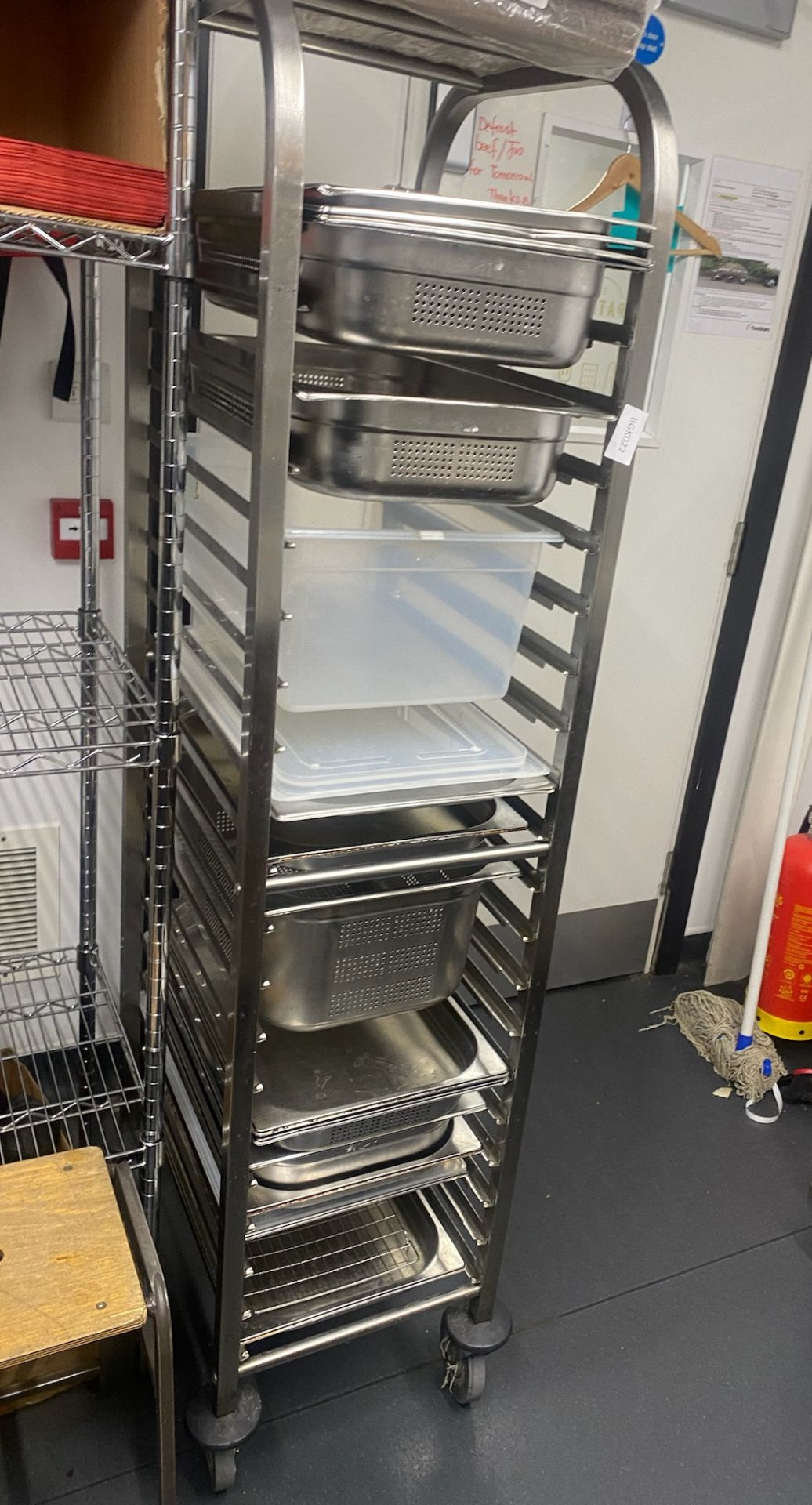 1 x Rack/Tray Trolley - Includes Trays/Pans As Shown - Ref: BGK022 - CL806 - Kentish Town,