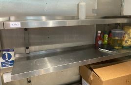 1 x Three Wall Mounted Stainless Steel Shelves - Ref: BGC063 - CL807 - Covent Garden, LondonFrom a