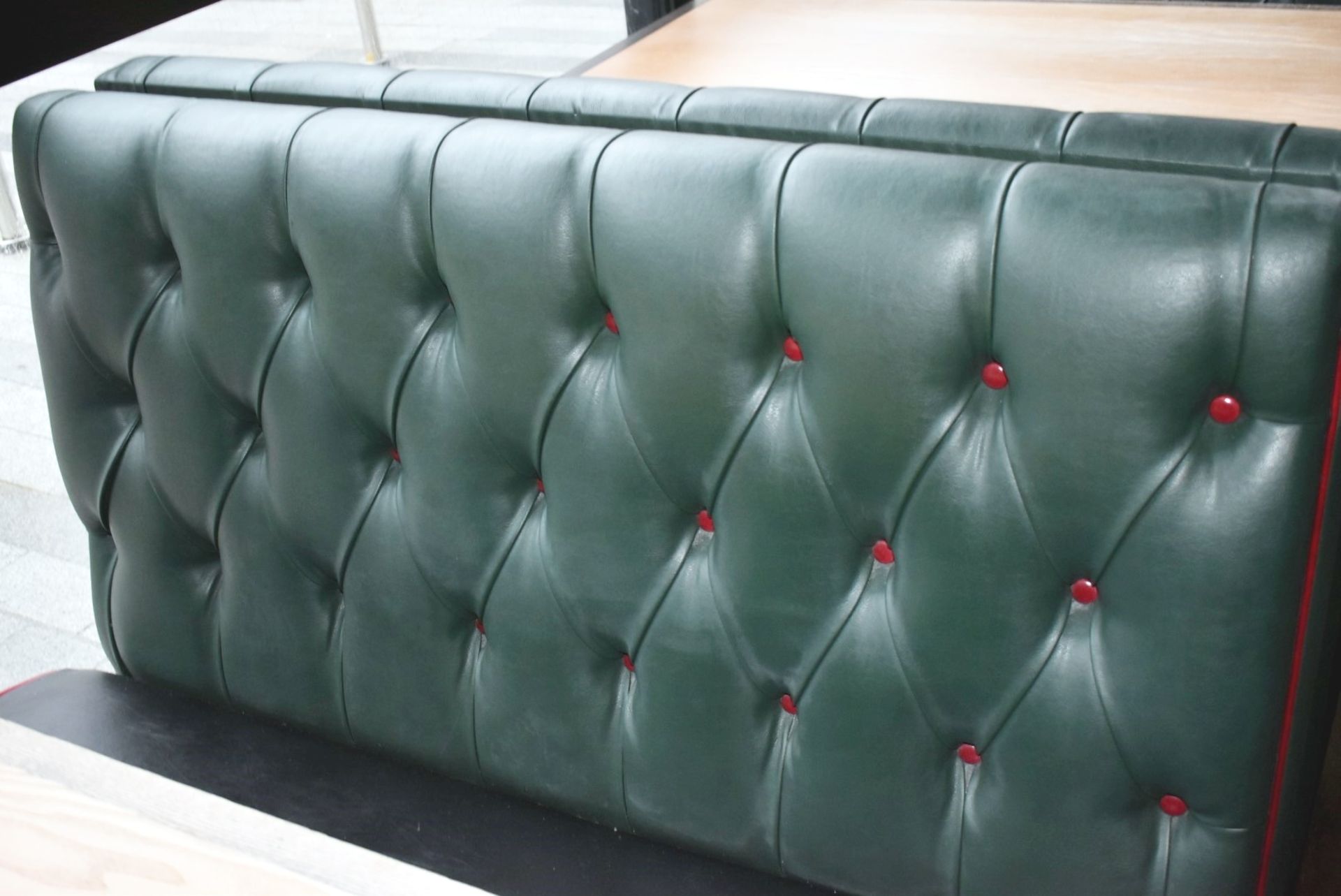 4 x Sections of Restaurant Double Booth Seating - Sits Up to 12 Persons - Green & Black Upholstery - Image 24 of 24