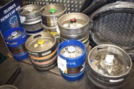 9 x Various Unused Beer Kegs - Past The Best Before Dates - San Miguel, Blue Moon, Budweiser & More