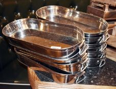 12 x Polished Table Caddies / Trays With Handles  - Dimensions: W47 x D20 x H7cm - From a Popular