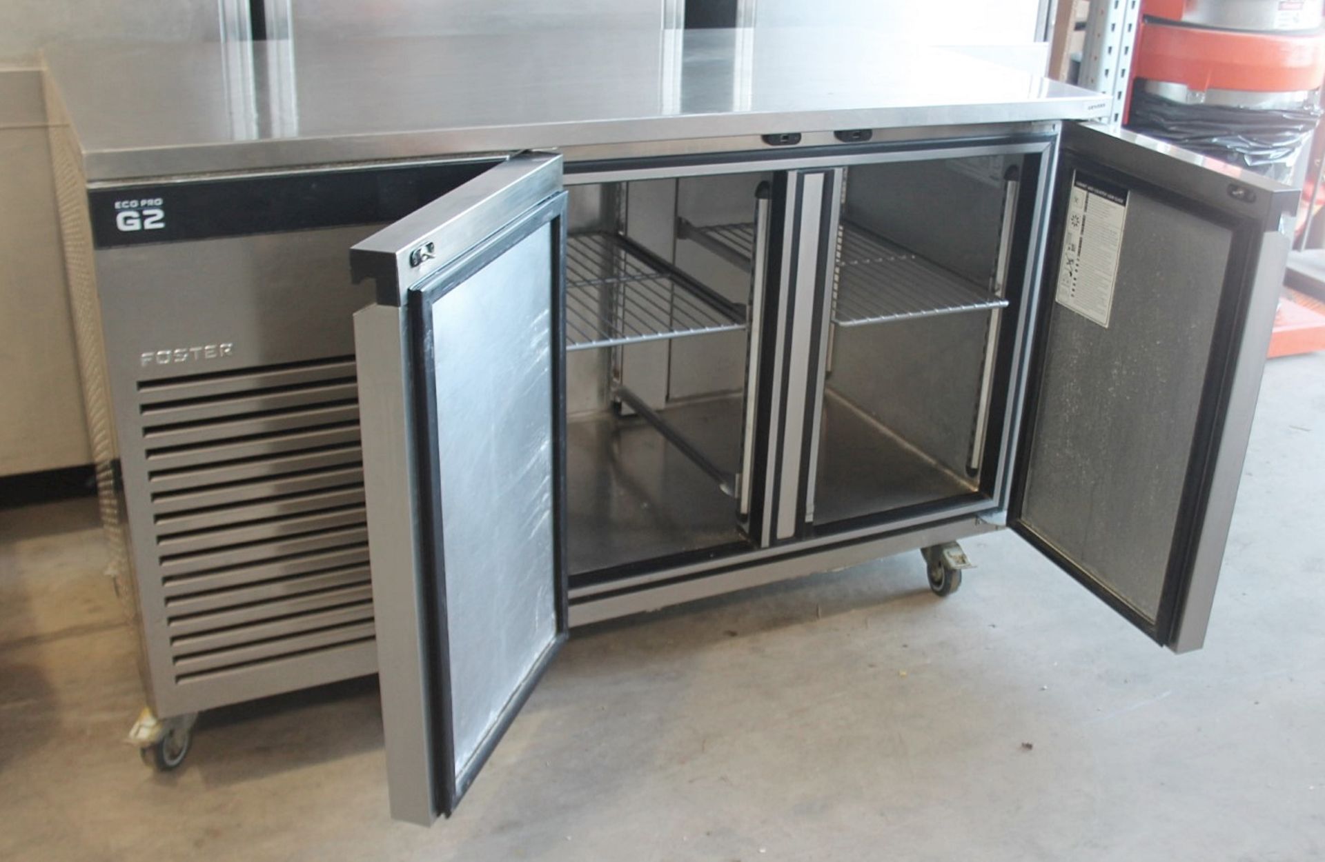 1 x Fosters EcoPro G2 2-Door Commercial Refrigerated Counter - Ref: GEN585 WH2 - CL802 UX - Image 2 of 4