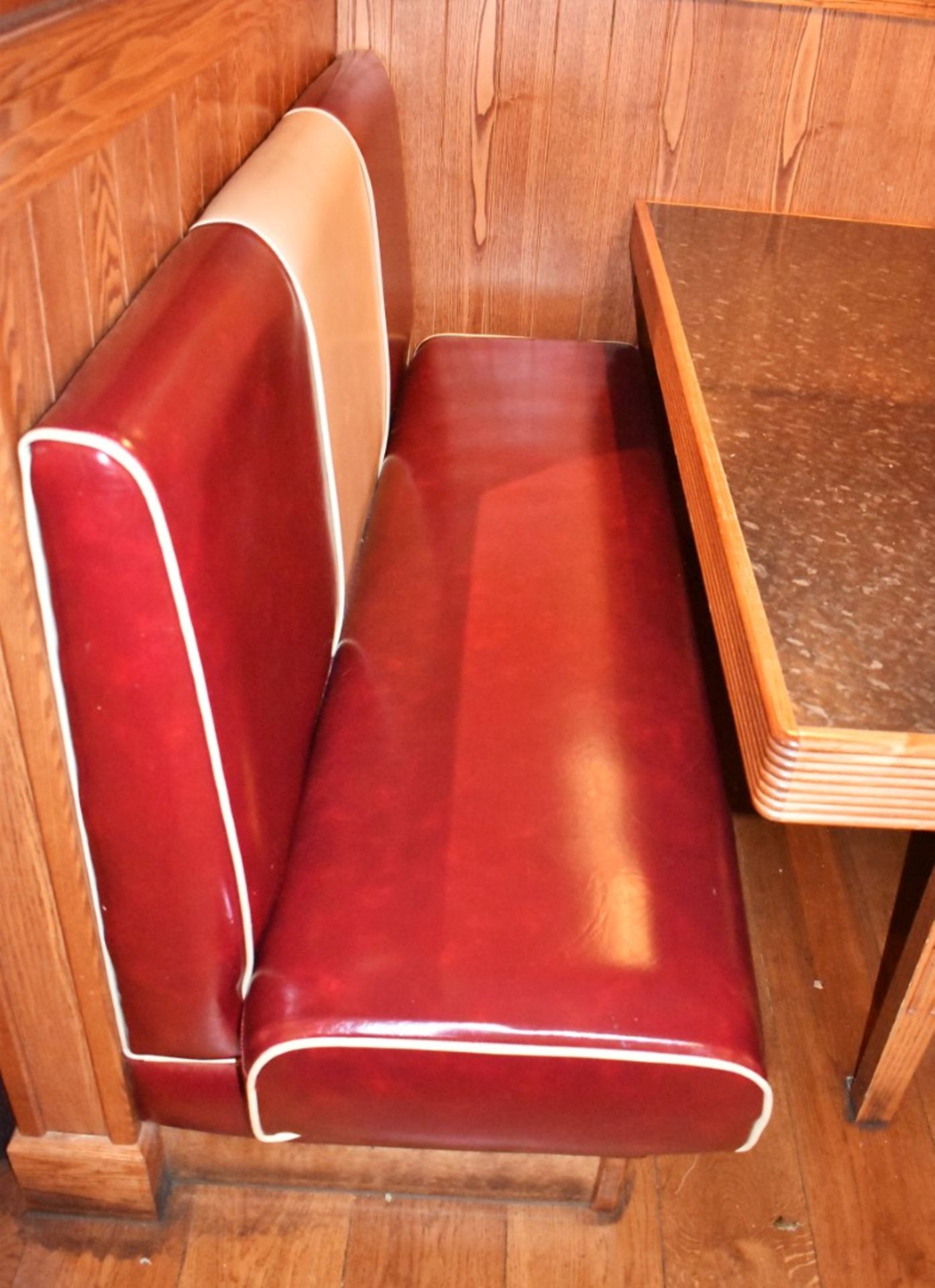 A Pair Of 3-Seater Single-sided Seating Benches to Seat Upto 6-Persons - Retro 1950's American Diner - Image 4 of 4