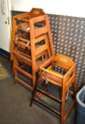 5 x Wooden Commercial Baby High Chairs