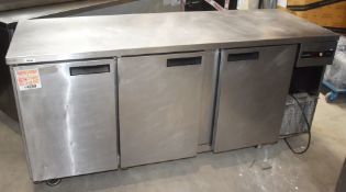 1 x Precision 3 Door Countertop Refrigerator - Model HCU311 - H86 x W180 x D67 cms