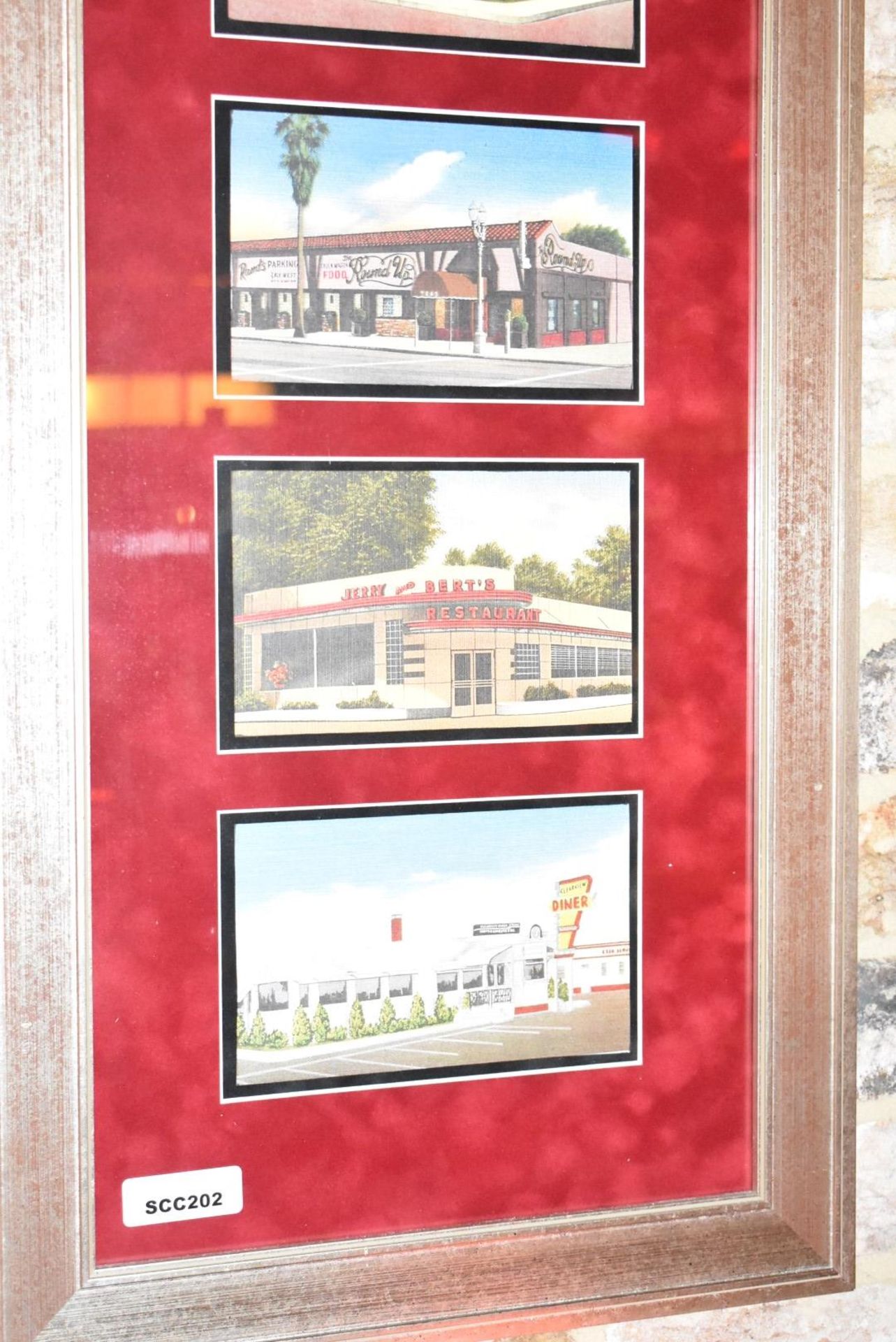 1 x Framed Wall Picture Featuring Images of American Diners / Restaurants - Image 4 of 4