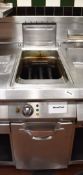 1 x ANGELO PO Commercial Stainless Steel Single Gas Fryer - 240V - From a Italian-American Diner