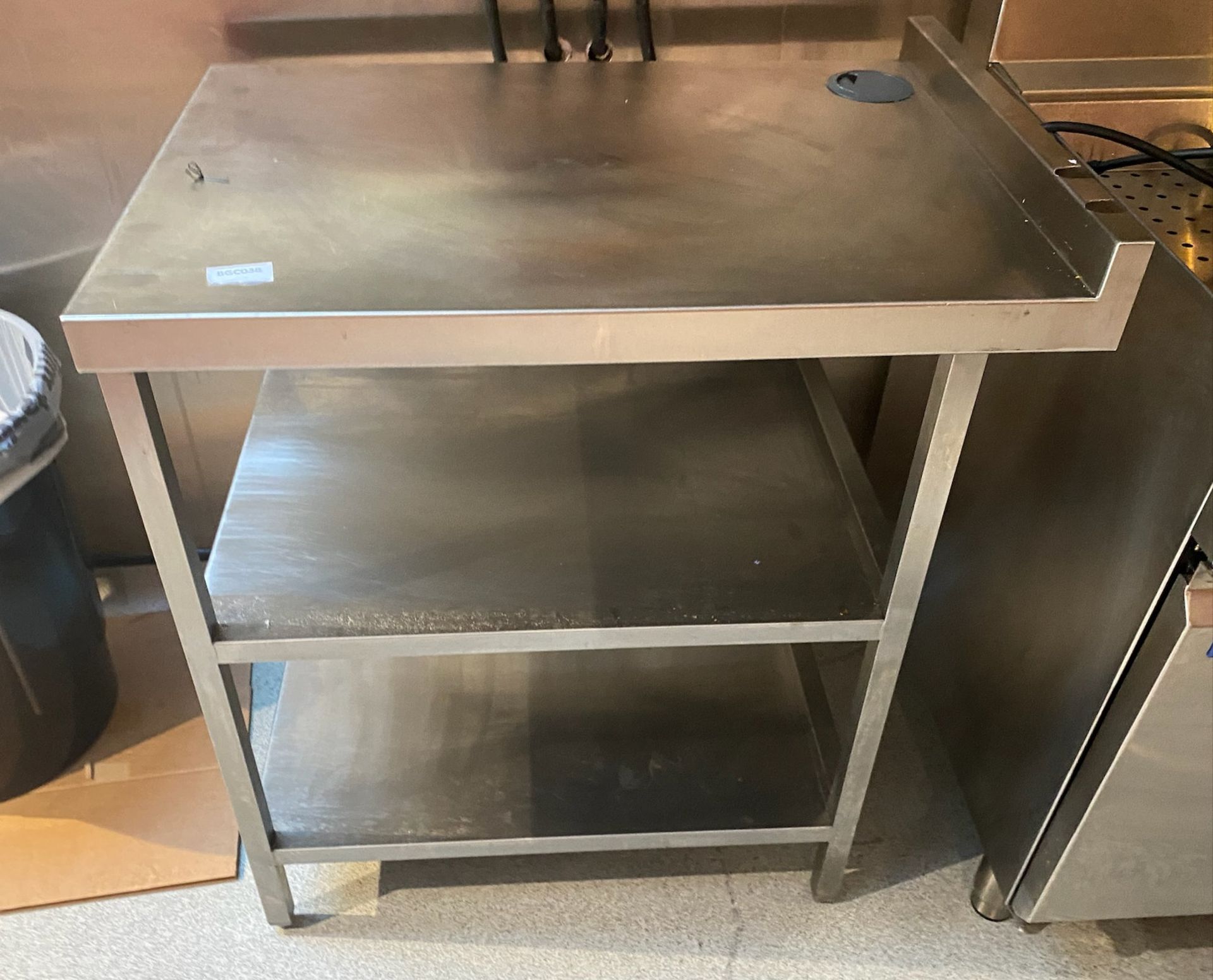 1 x Stainless Steel Prep Table With Two Undershelves - Approx 800 X 600 X 1000Mm - Ref: BGC038 - - Image 2 of 2