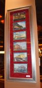 1 x Framed Wall Picture Featuring Images of American Motor Service Stations