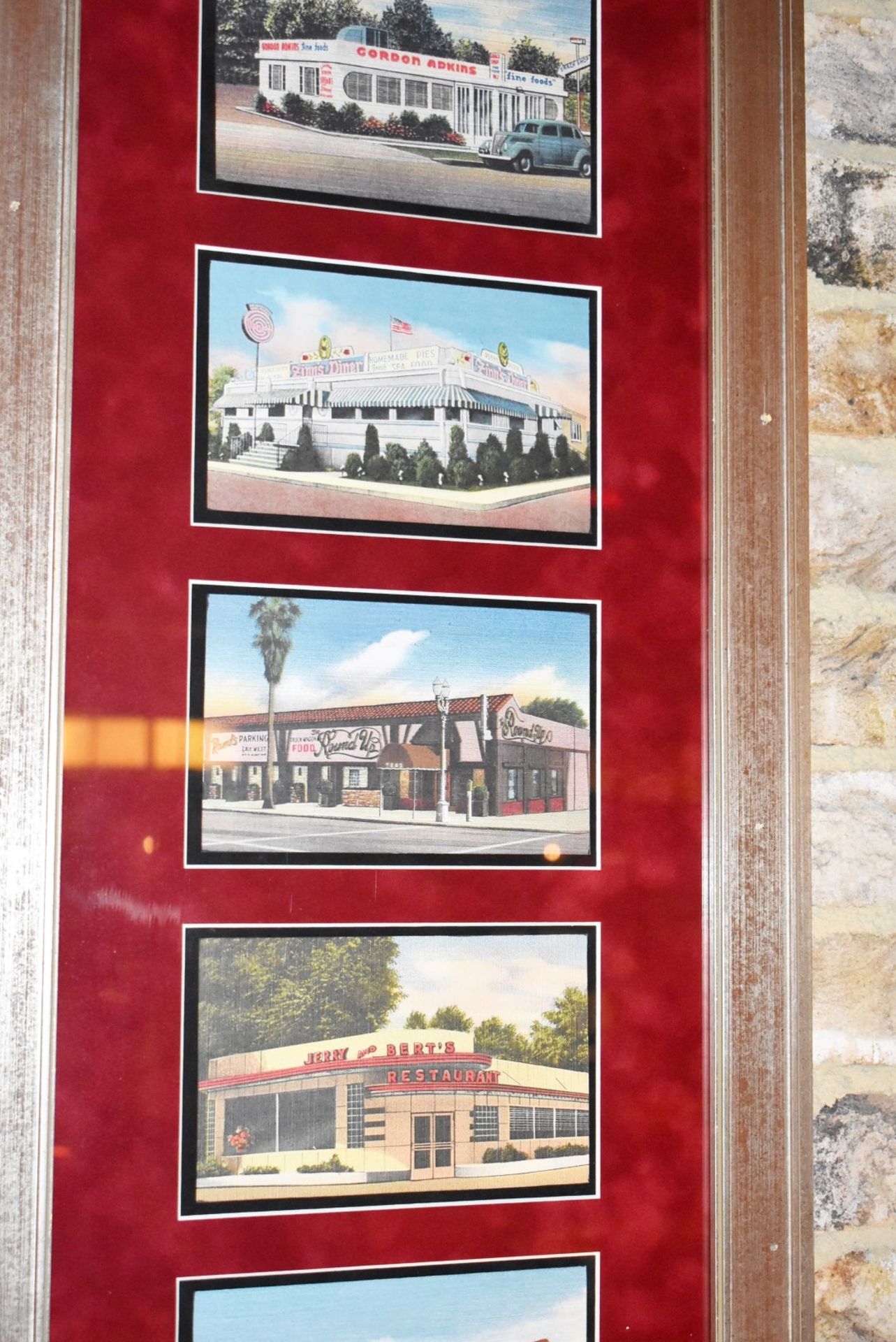 1 x Framed Wall Picture Featuring Images of American Diners / Restaurants - Image 3 of 4