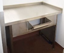 1 x Stainless Steel Commercial Prep Table - Dimensions: W114 x D70 x H90cm - From a Popular