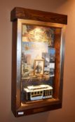 1 x Americana Wall Mounted Illuminated Display Case - SAN FRANCISCO TRAMS - American Themed Showcase