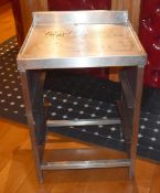 1 x Stainless Steel Prep Table With Upstand And Tray Storage - From a Popular Italian-American Diner