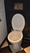 3 x Back to Wall Toilet Pans With Lids - From a Popular American Diner - CL803 - Ref: SCC -