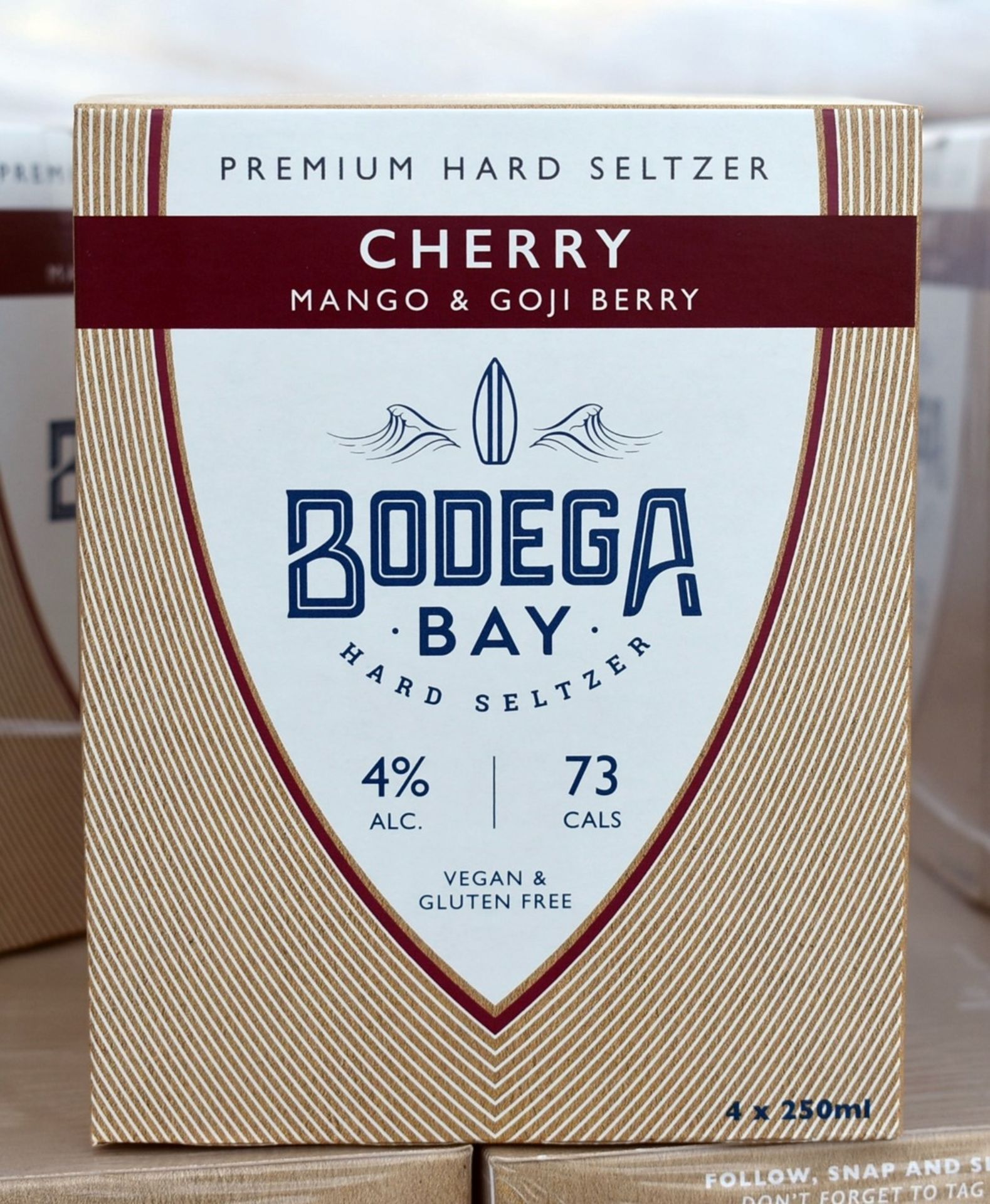 24 x Bodega Bay Hard Seltzer 250ml Alcoholic Sparkling Water Drinks - Cherry Mango & Goji Berry - 4% - Image 3 of 7